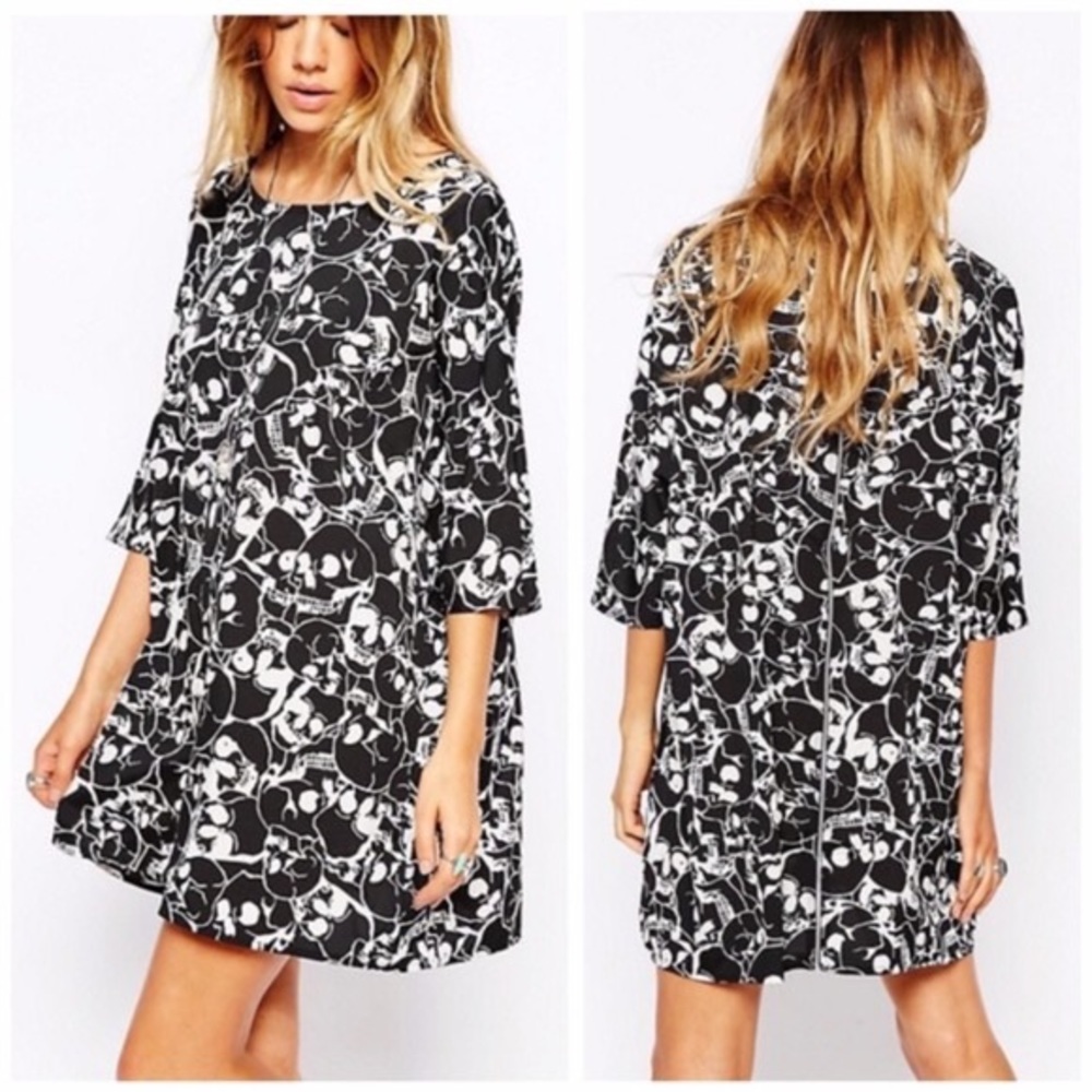 Noisy May Skull Print Dress